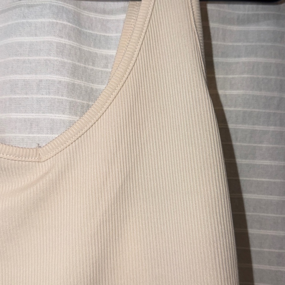 Cream Ribbed Tank Top - Picture 2 of 2